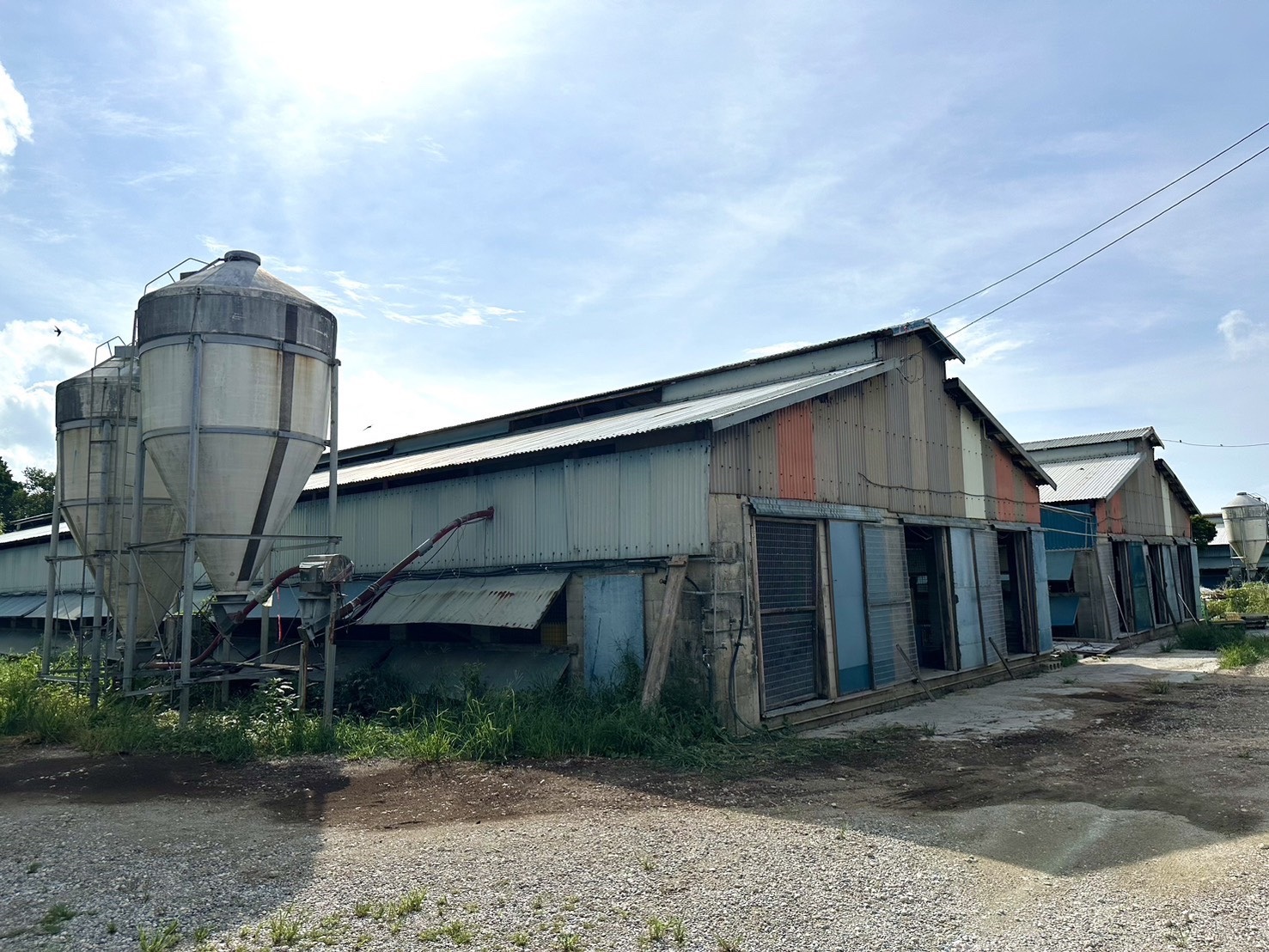 沖縄県八重瀬町にある新屋養鶏場の外観